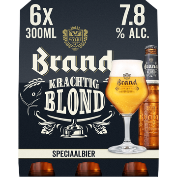 Brand Krachtig Blond Bier Fles 6 x 300ml