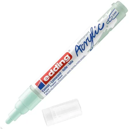 edding 5100 Acrylmarker medium - mint - 1 Acrylstift wasserfest - mittlere Rundspitze 2-3 mm