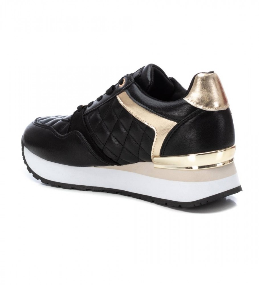 Tênis Xti 141797 Preto - Salto Anabela de 6cm -