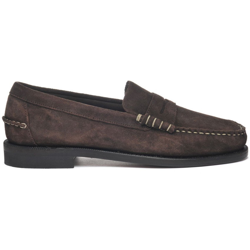 CLASSIC DAN FLESH OUT Dark Brown MOCASSIN-Mocassin pour homme en cuir pleine fleur