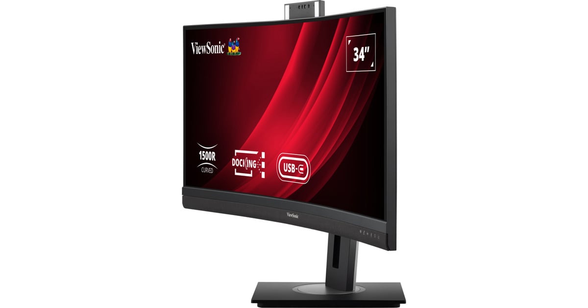 ViewSonicVG3457CV Curved Video Conferencing Docking Monitor 34