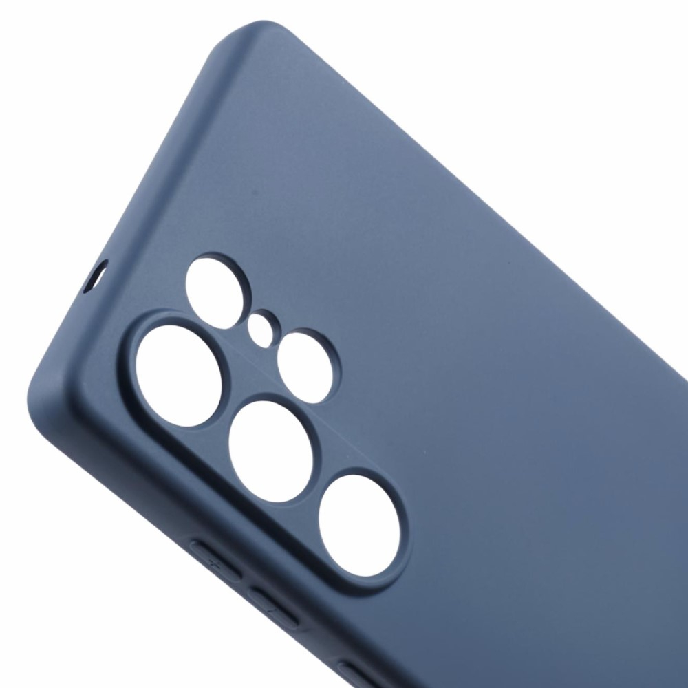 Samsung Galaxy S25 Ultra Gummi Case Hülle mit Kameraschutz - Dunkelblau (Matt)