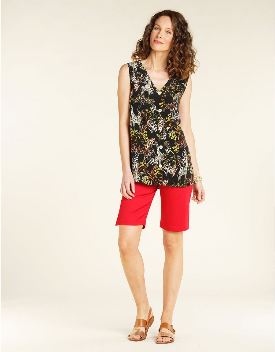 Bermuda coton rouge