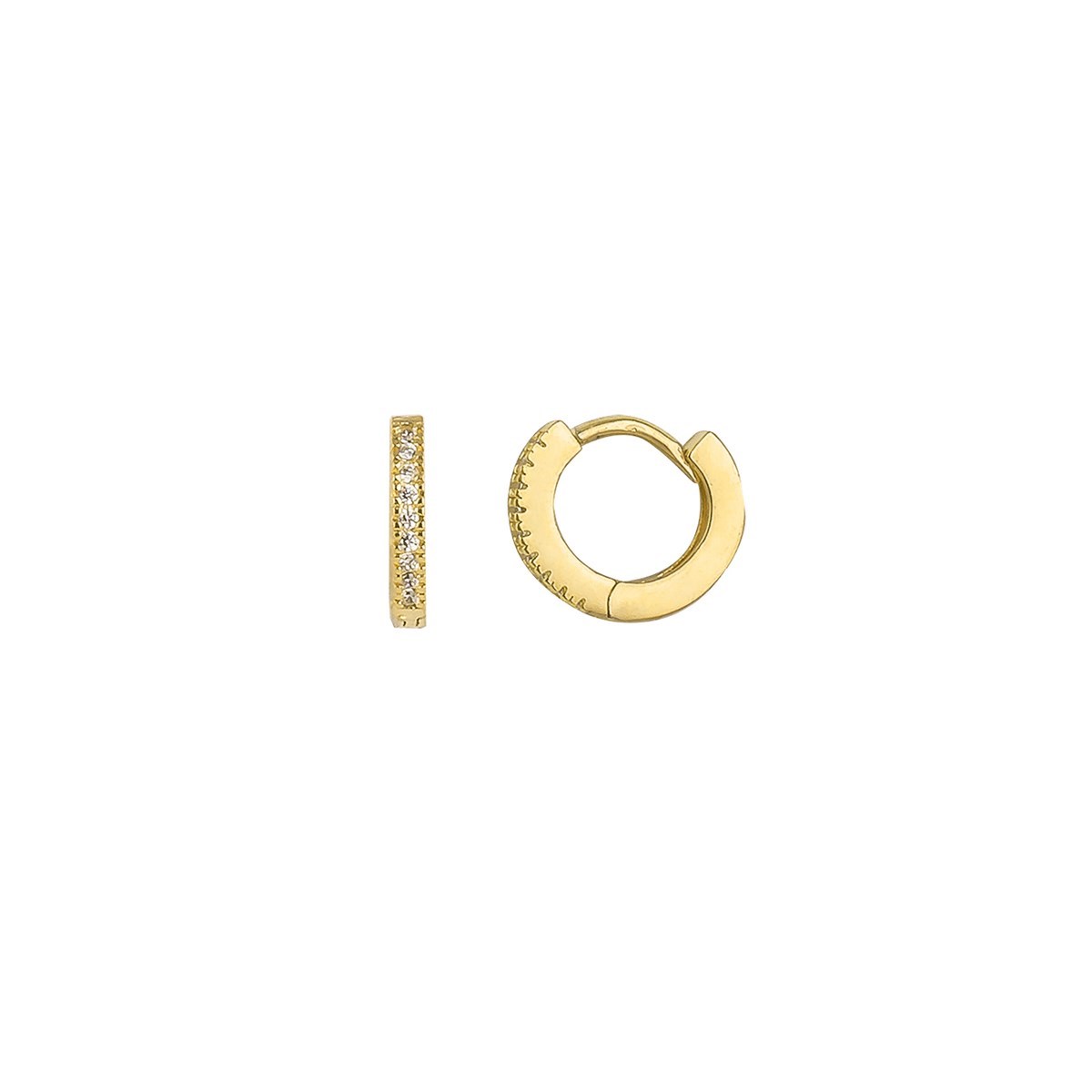 Boucle d'oreille strass à l'unité laiton doré or fin 24K  LILY