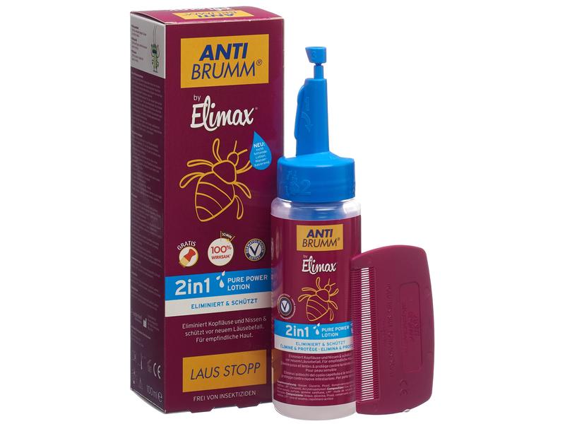 ANTI BRUMM Elimax Laus Stopp 2in1 Power Lotion 100 ml Eliminiert Läuse sowie Nissen und schützt vor Neubefall