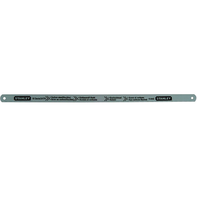 Lame de scie à métaux 30 cm Stanley flexibles LION, 10 dents/pouce - Lot de 2