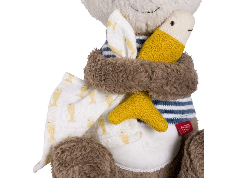 fehn Nachtlicht Otter Schlummerlicht, Einschlafhilfe und Kuscheltier mit Glow-in-the-dark Bestickung