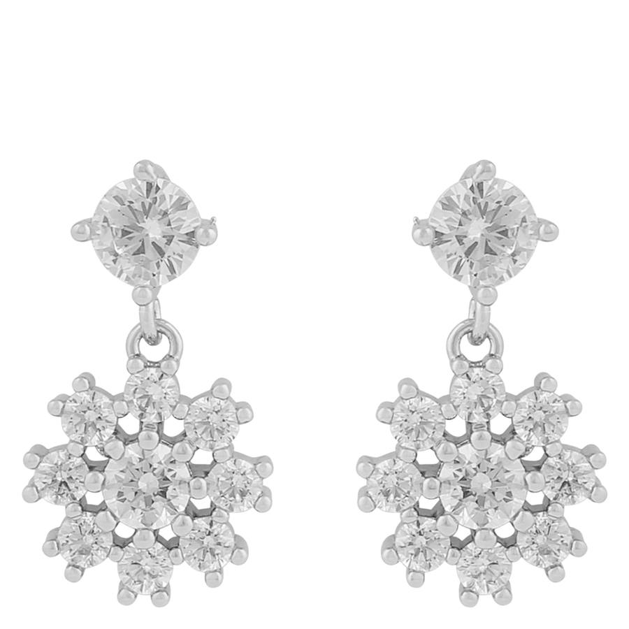Snö Of Sweden Trinnie Small Pendant Earring Silver/Clear