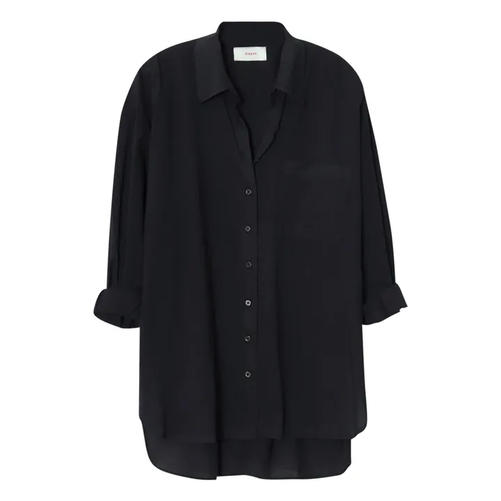 Xirena Chemise Beau Popeline de Coton | Noir