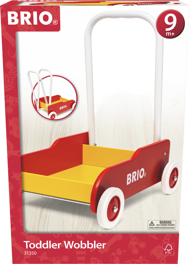 Brio Brio Lære-gå vogn rød/gul