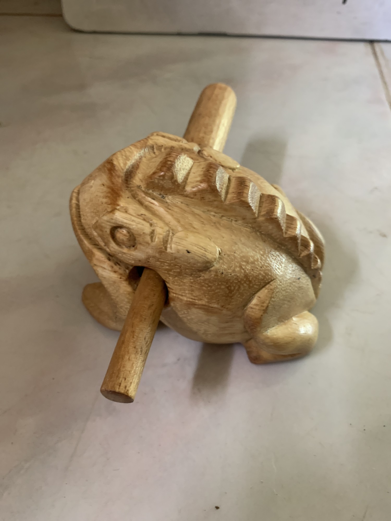 Klangfrosch, aus Regenbaumholz, natur, B 10 cm, T 7 cm, H 7 cm günstig bestellen