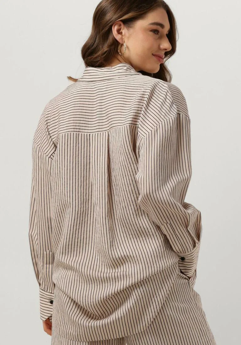 ACCESS zand access blouse shirt with thin stripes