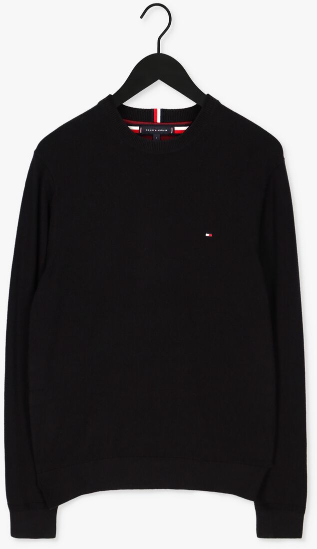 TOMMY HILFIGER zwarte tommy hilfiger trui pima org ctn cashmere crew neck