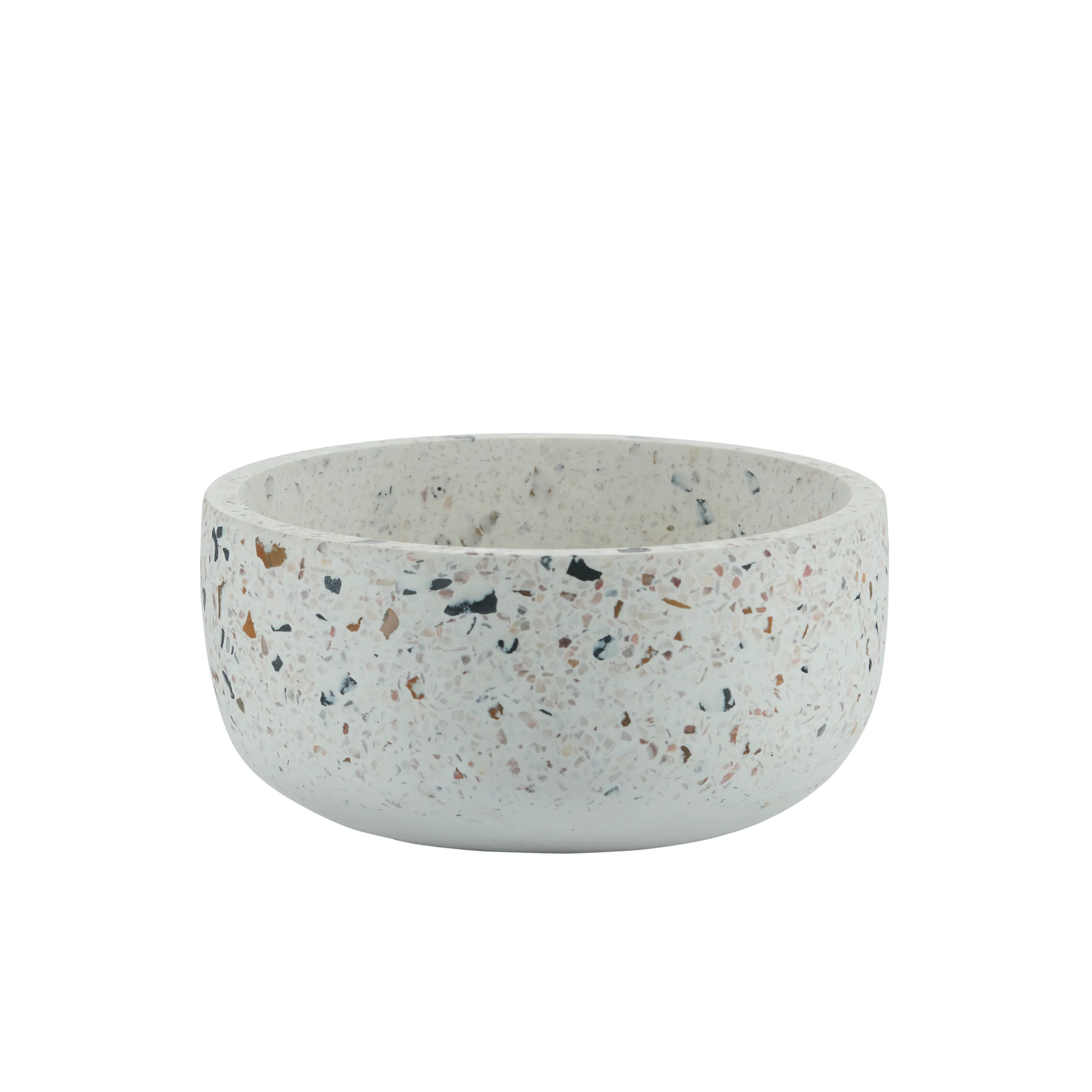 Bahne Interior  Terrazzo skål, hvid - Ø16 cm.