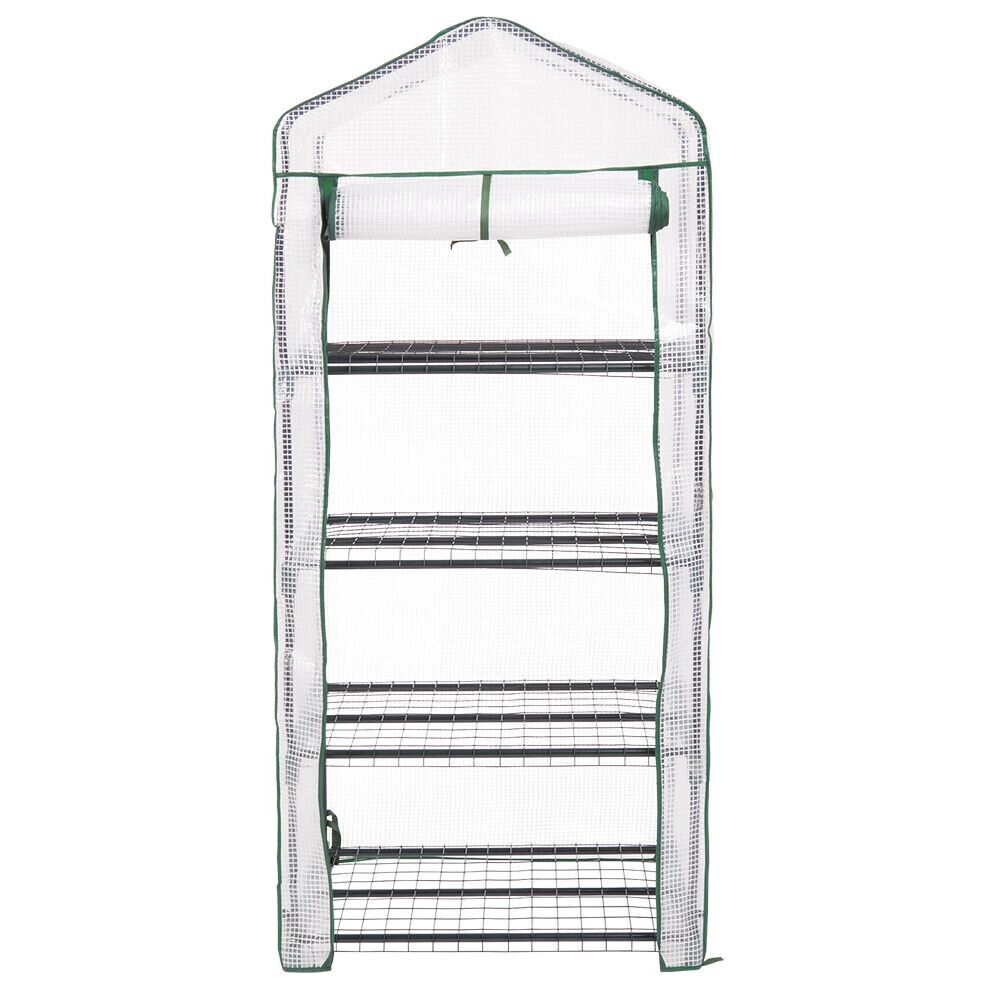 Serre 4 étages transparent et vert 69x49xH158cm 0,33m²