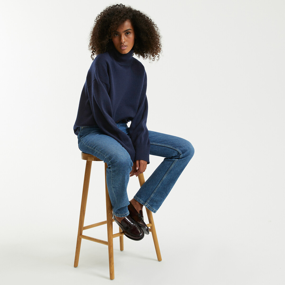 COLEÇÕES LA REDOUTE<br>Trui em lã e cashmere, fabricado na França