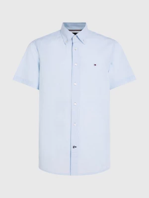 Camisa de manga curta em popeline com corte regular
