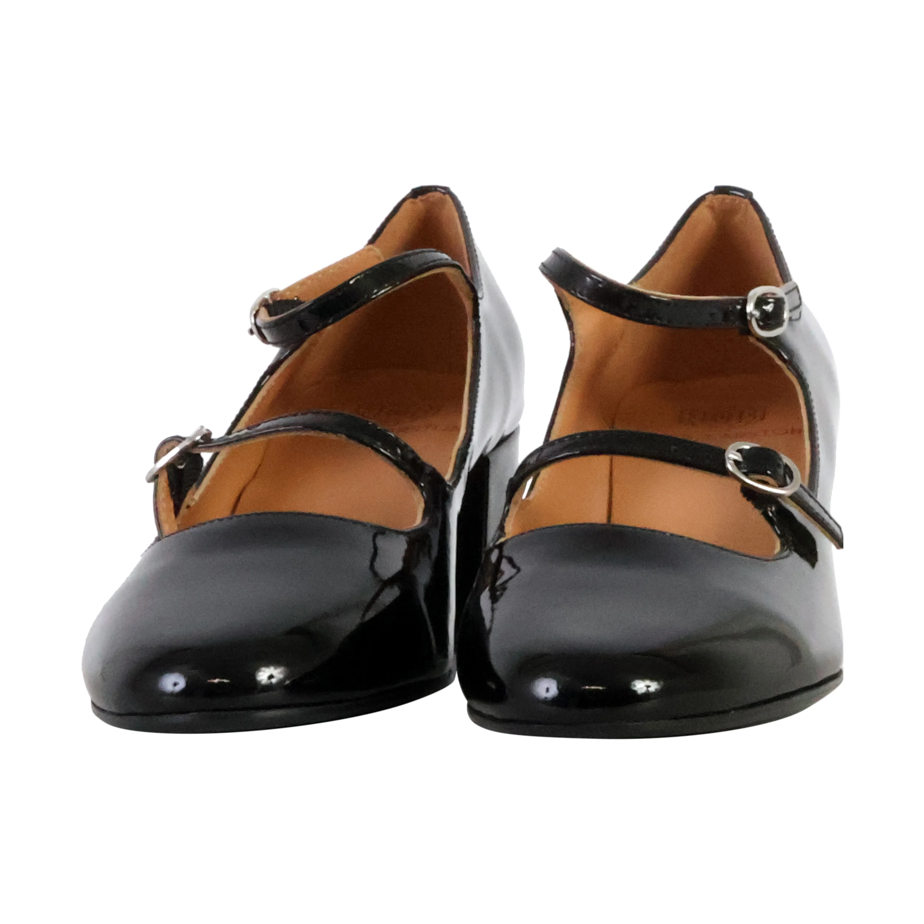 Ballerines à talon cuirpivoine | Noir