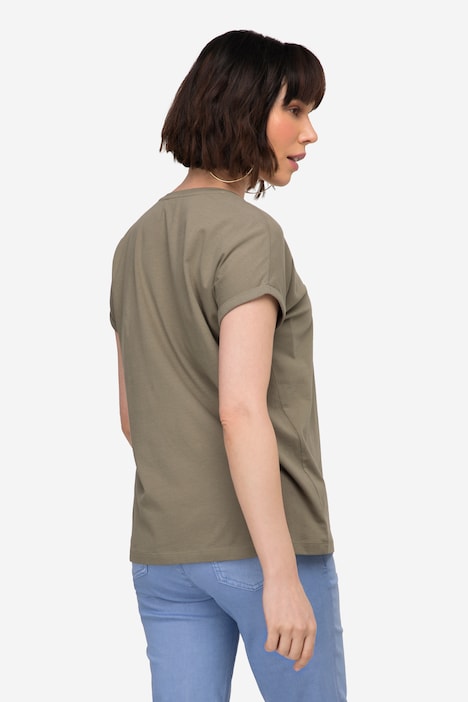 T-Shirt, oversized, Frauen Motiv, Rundhals