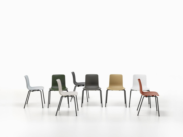 Vitra HAL RE stoel basic dark onderstel ivy