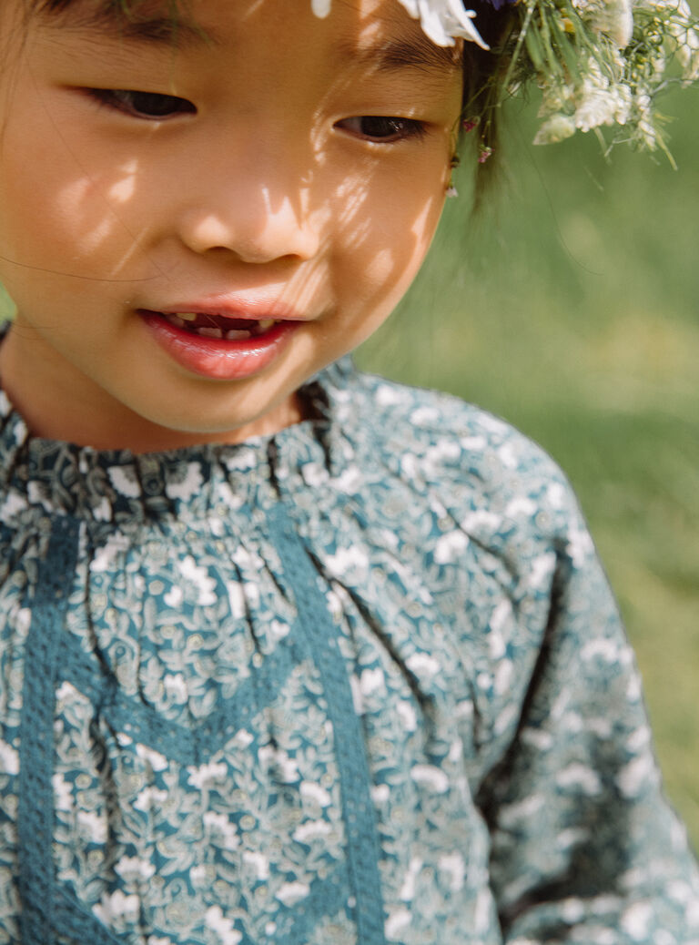 Robe vert émeraude à imprimé fleuri