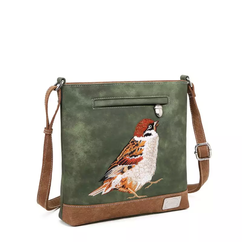 Hi-di-Hi Appetizer Crossbody Bag Dark Green/ Cognac
