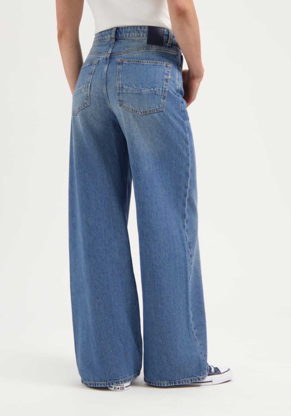Kuyichi Damen-Jeans Francis Super Wide Rosebowl Blue