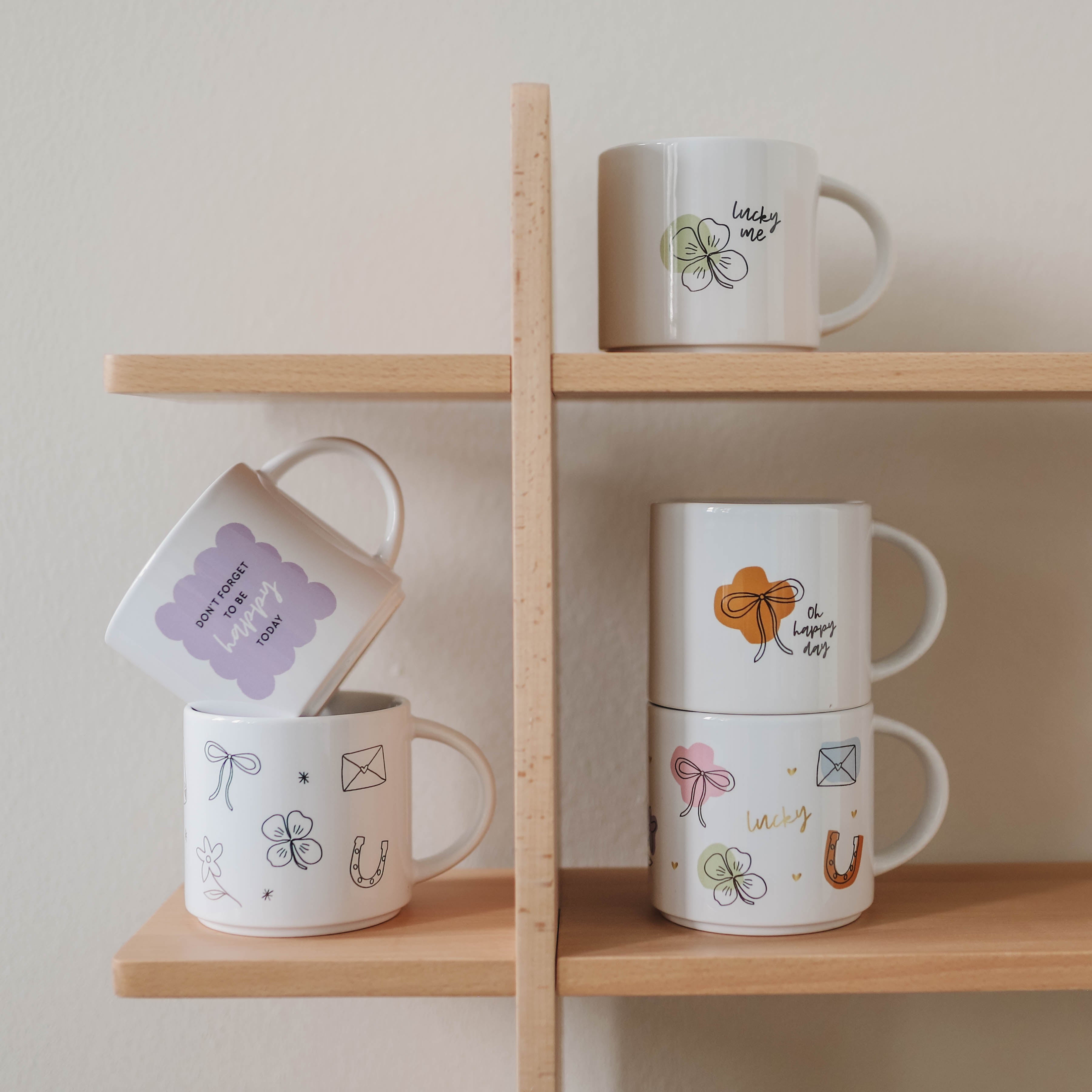 Jumbo-Tasse „Glücklich“