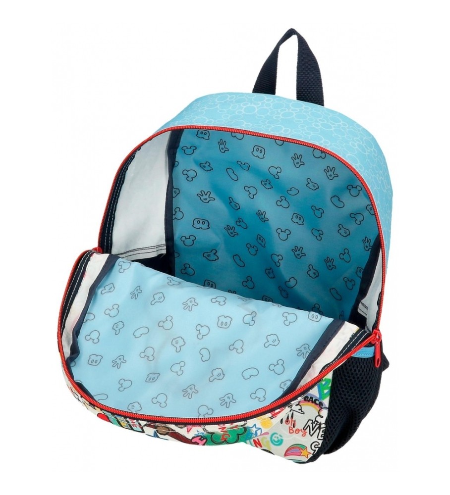 Mochila para Carrinho de Bebê Disney Mickey Be Cool Azul 32cm