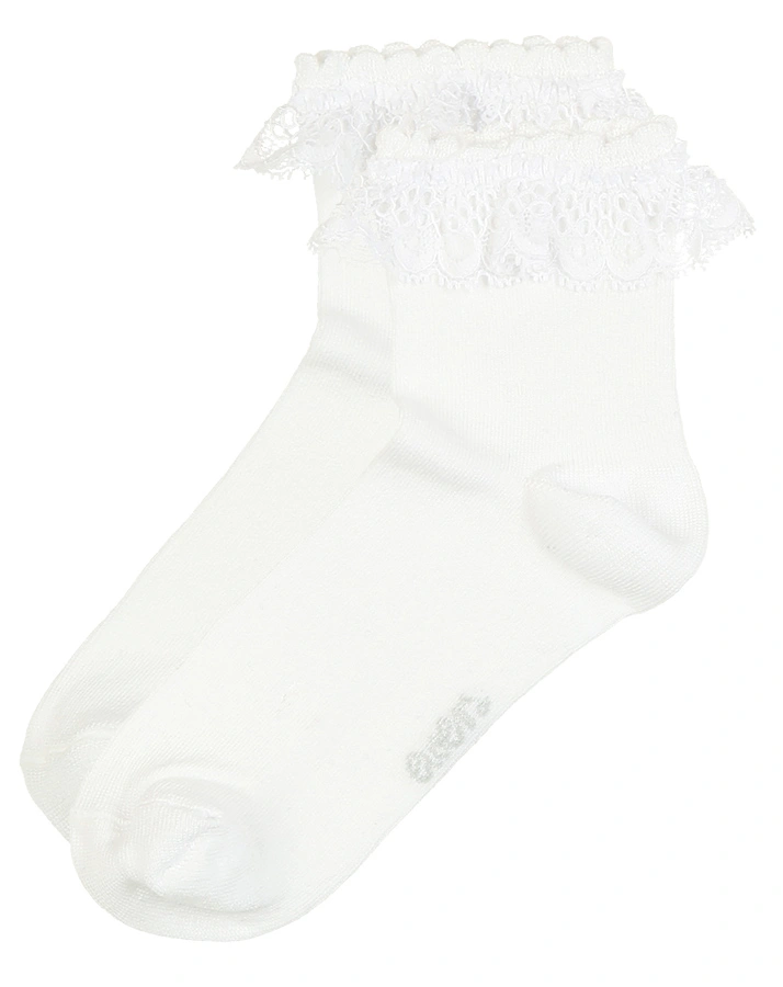 Socken SPITZE CHIC 2er-Pack in weiß