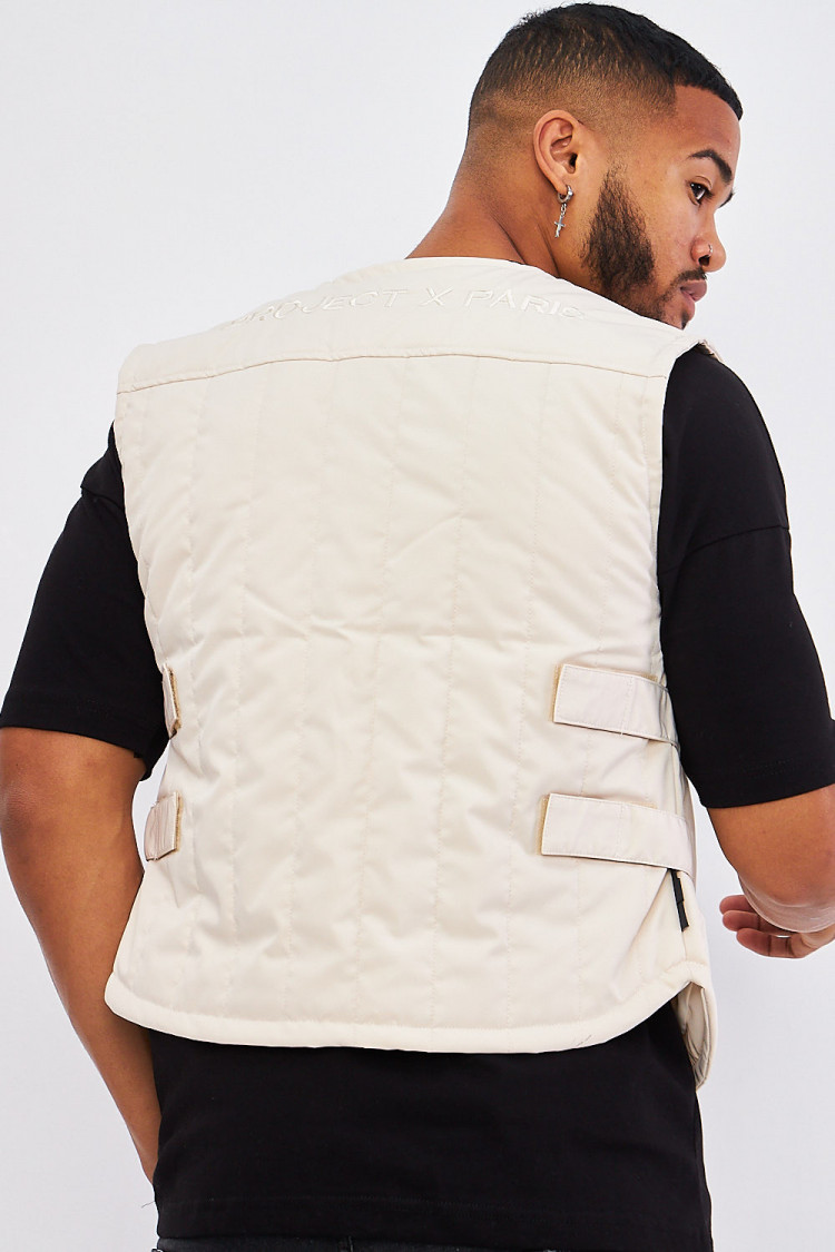 Gilet sans manches matelassé beige / Project X - 2130097