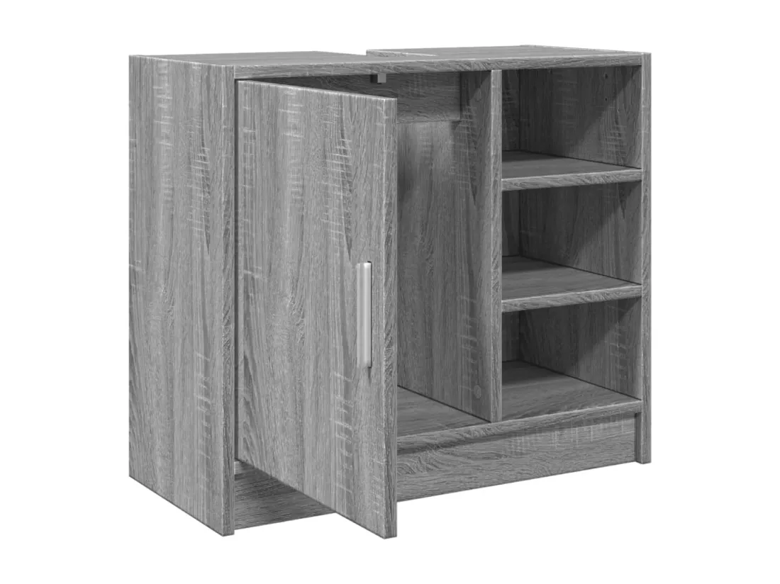 Armoire d'évier sonoma gris 63x29x55 cm bois d'ingénierie