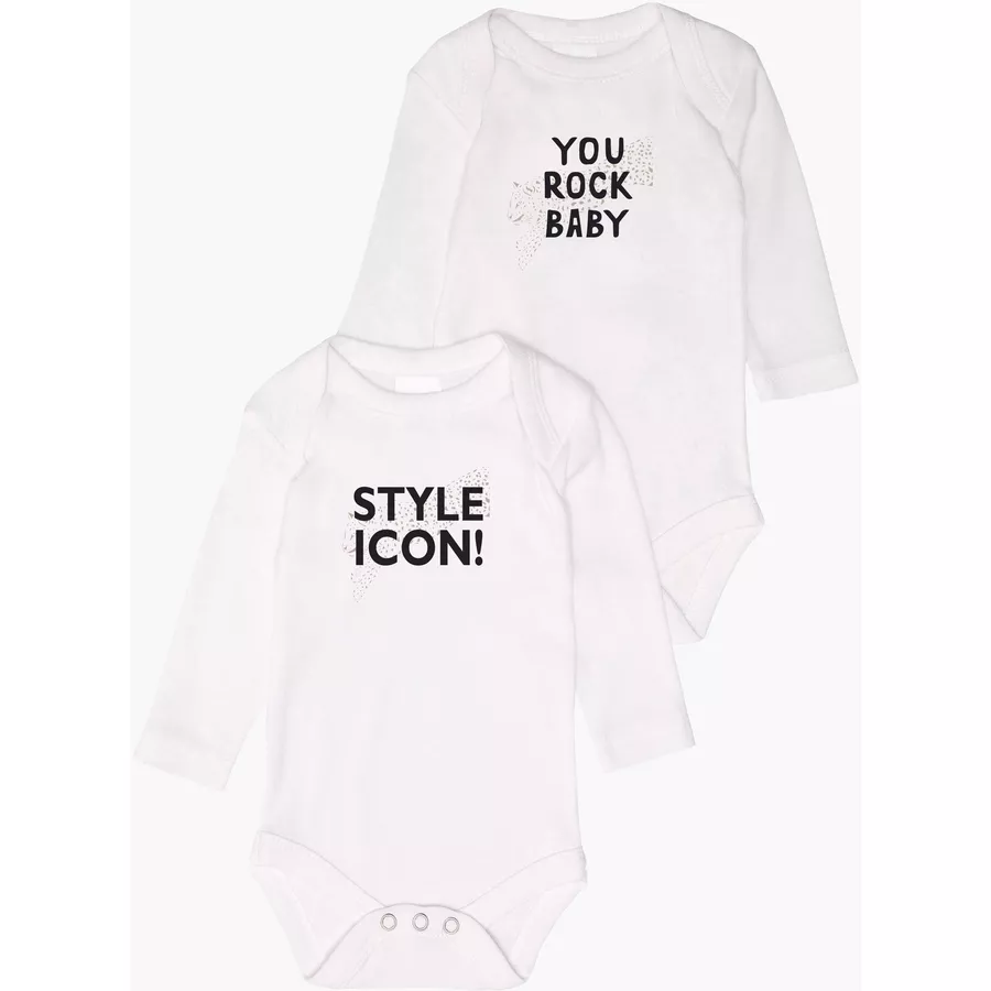 Liliput Langarmbody 2er-Pack You rock weiß
