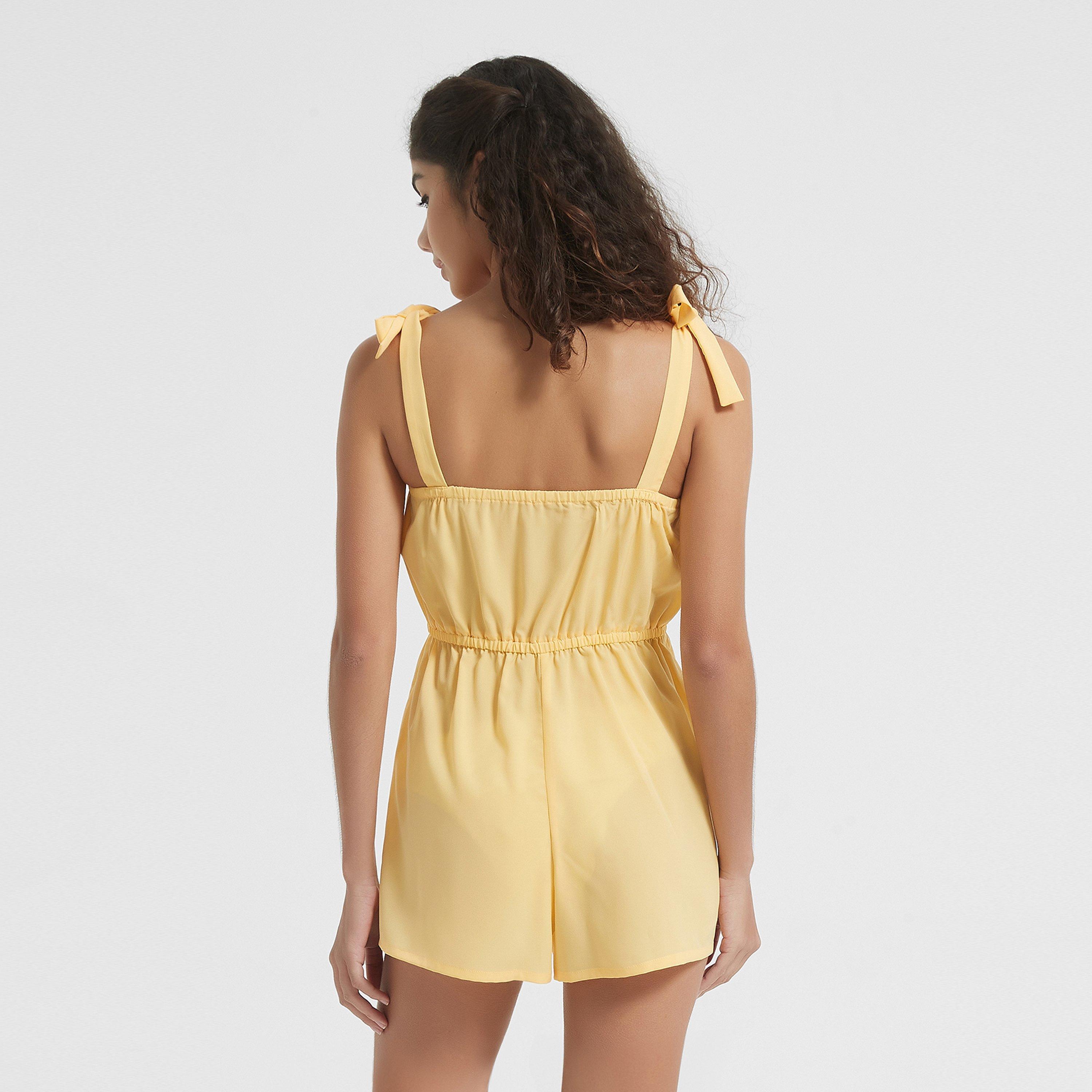 Be You BY Tie Shoulder Beach Playsuit