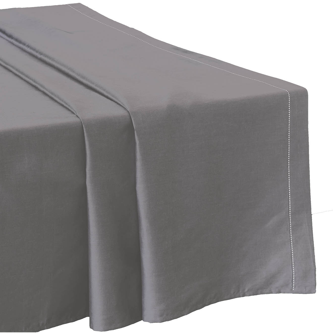 United by PDC Drap plat 100% Satin de Coton gris perle