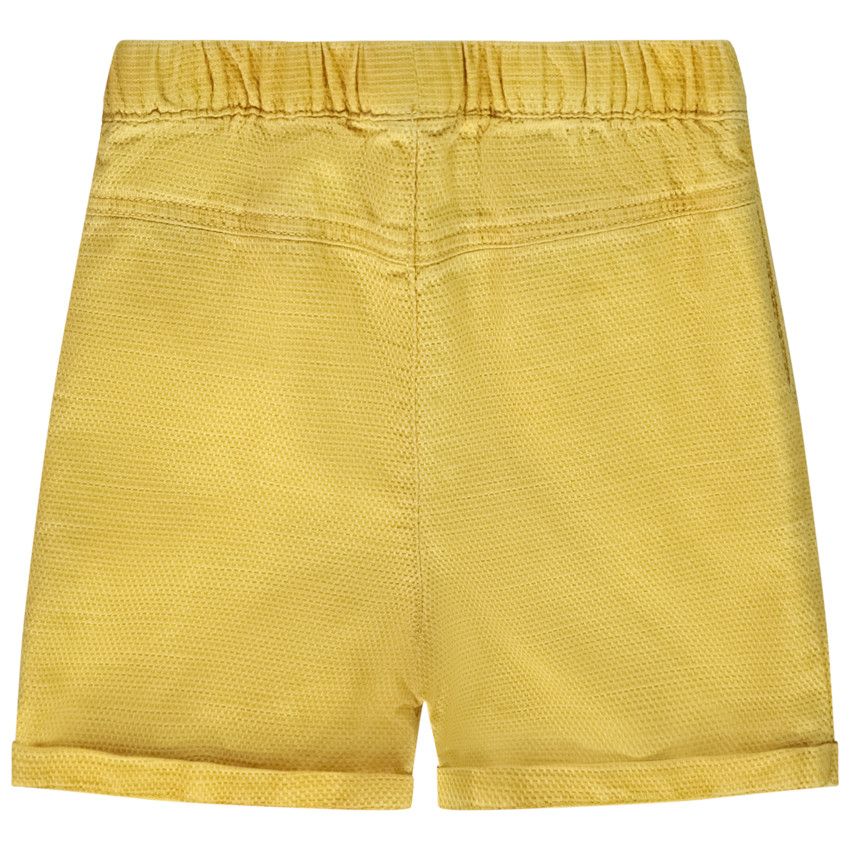 Bermuda effet nid d'abeille pour bébé garçon - Jaune