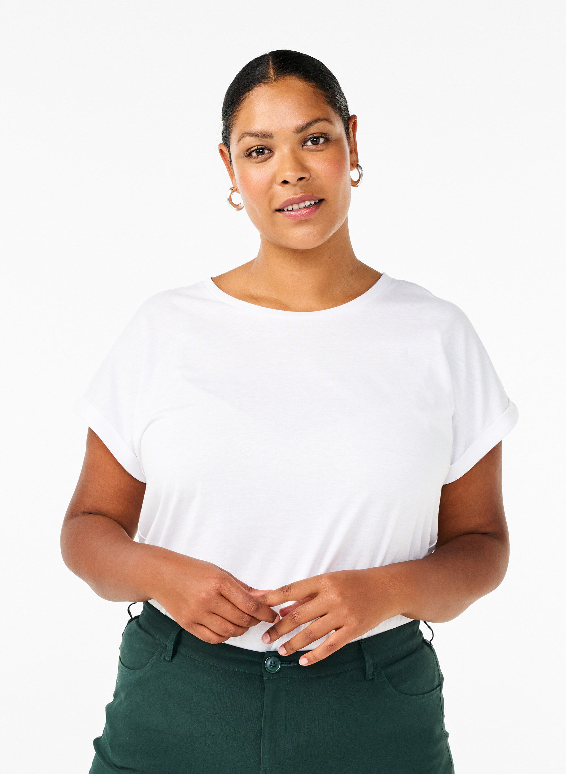 Kortærmet t-shirt i bomuldsblanding