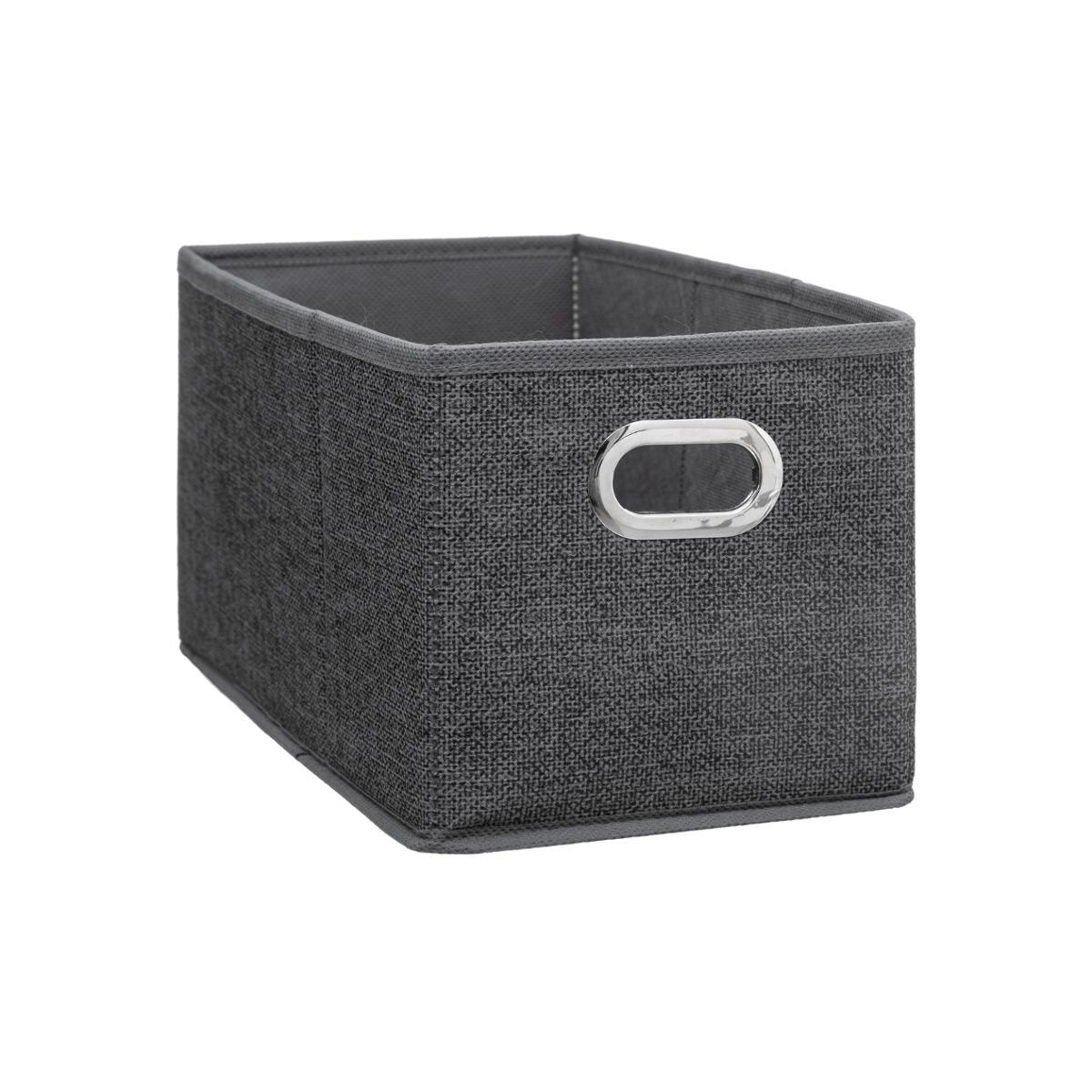 BOITE DE RANGEMENT 15X31CM GRIS FONCE CHINE