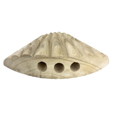 Vase en bois coquillage