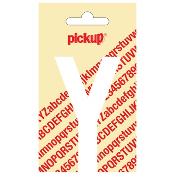 Pickup plakletter Y wit mat 90 mm