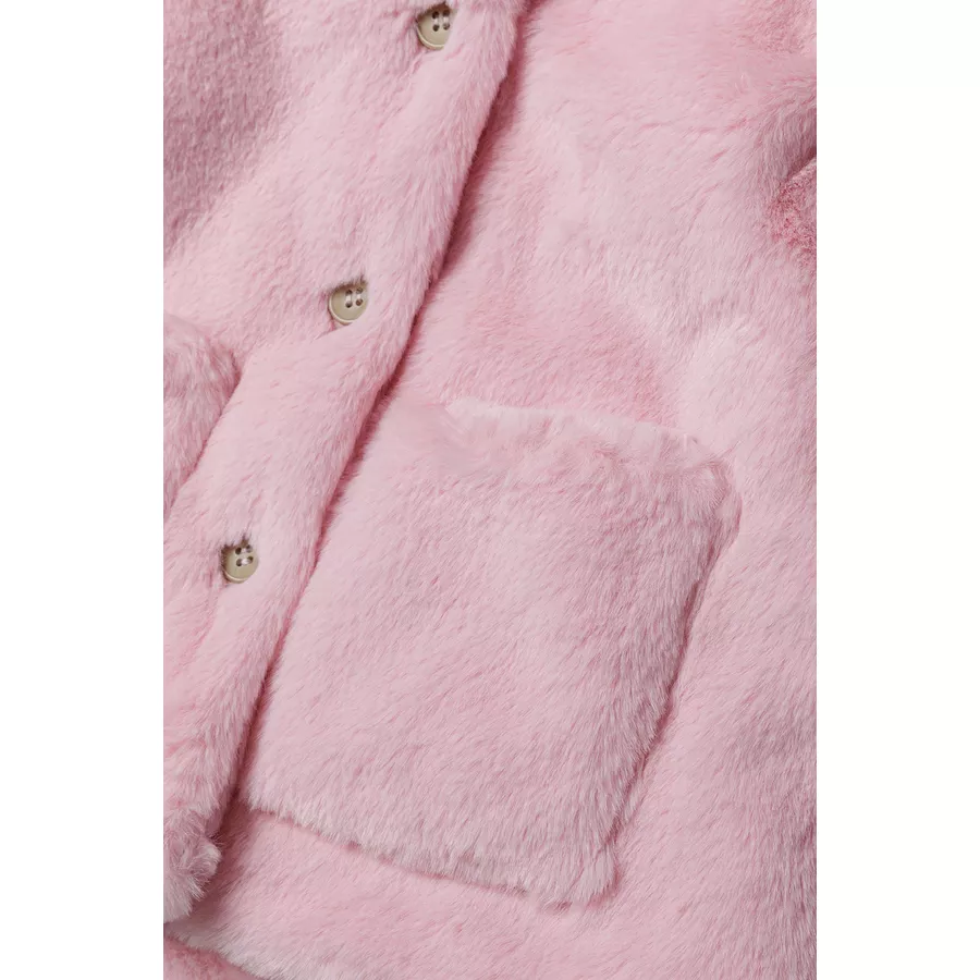 MINOTI Fellimitatjacke Hellrosa