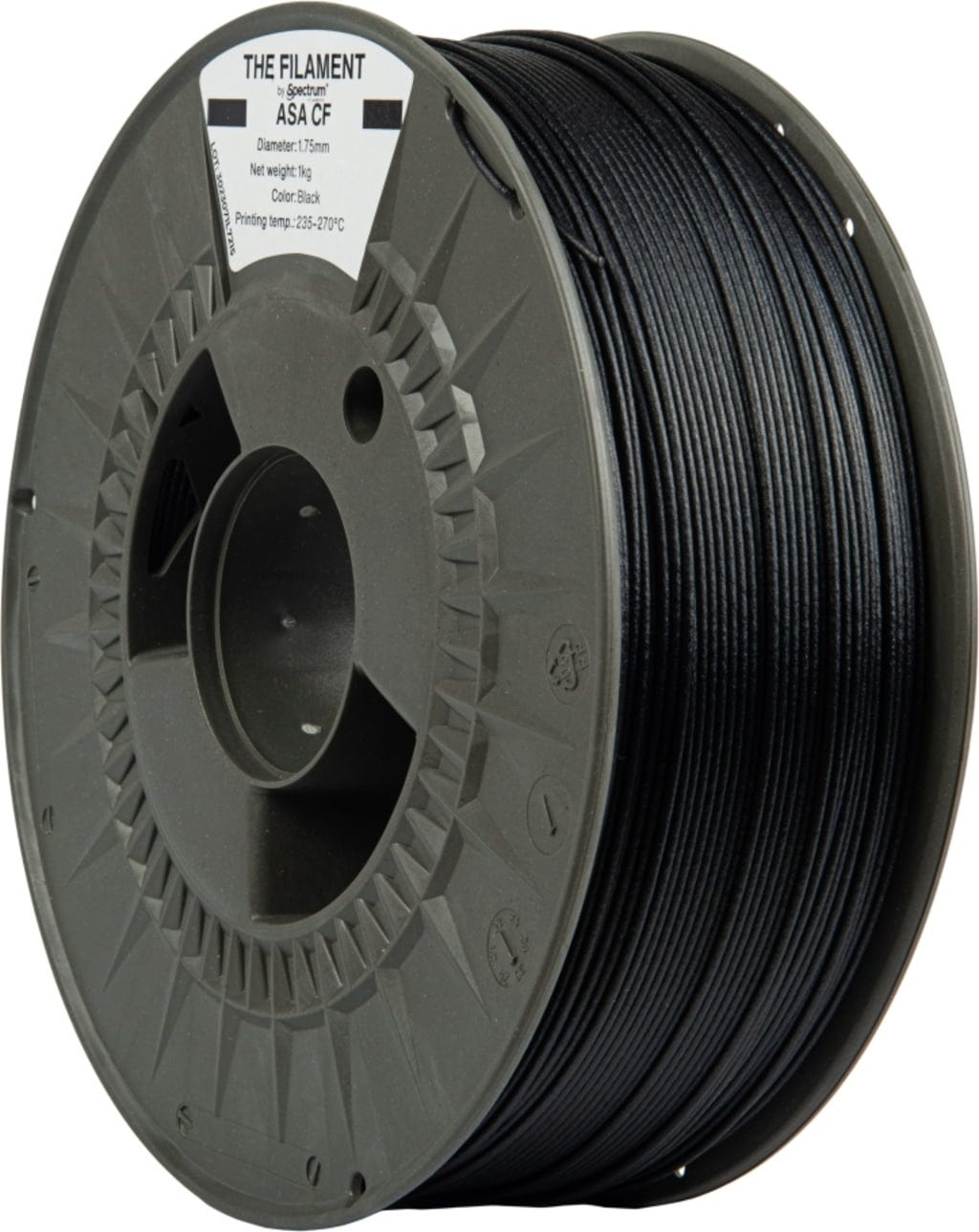 The Filament  ASA CF Black, 1,75 mm / 1000 g    Witterungsbeständiges ASA mit Carbonverstärkung in Black