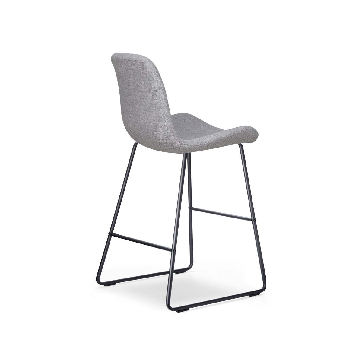 Barkruk Nino-Fé lichtgrijs - zwart - 65 cm - set van 2