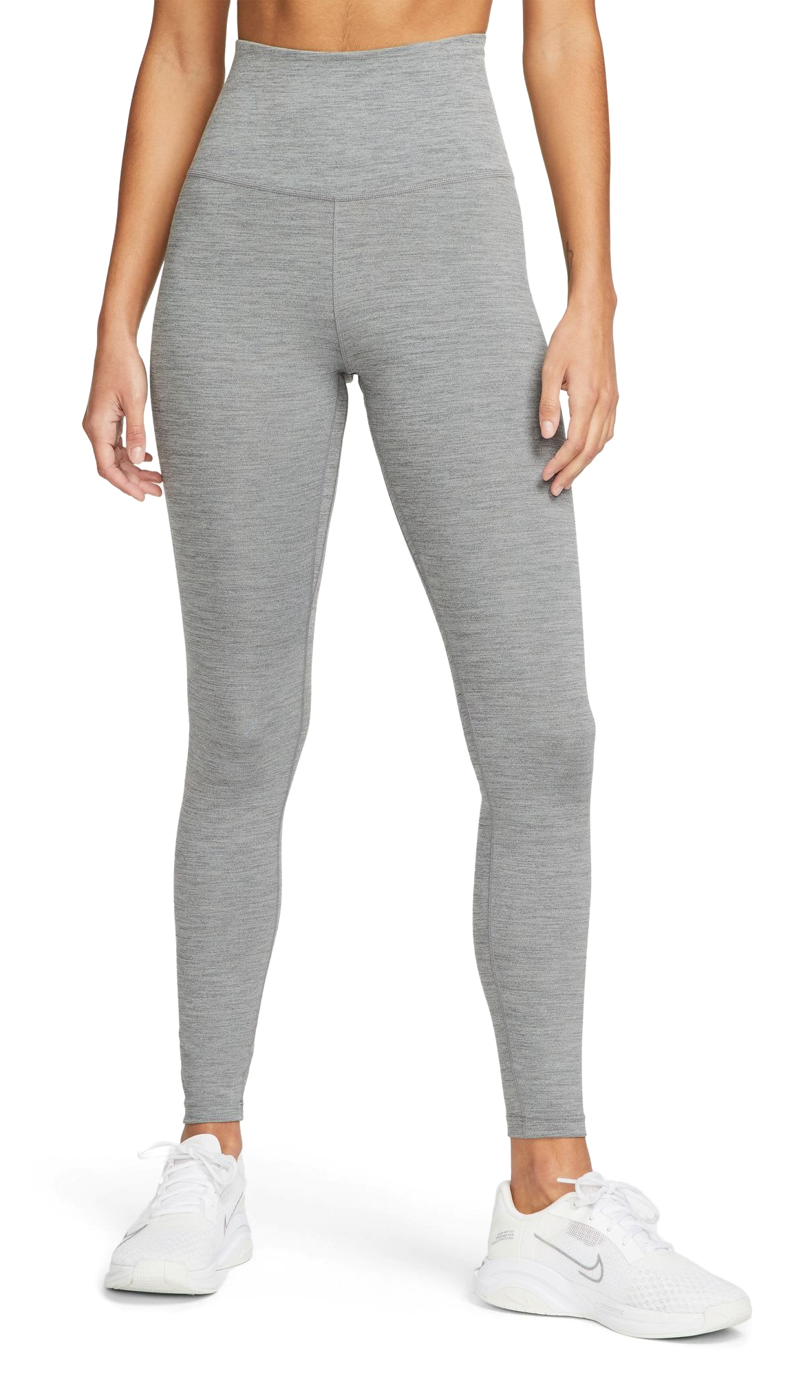 One Dri-FIT High Waist Dame 068/Iron Grey/Heather/White