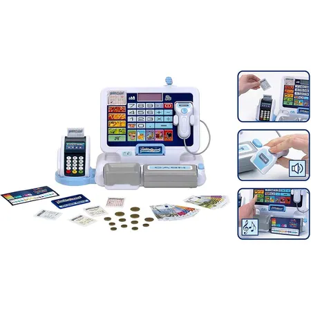 Theo Klein 9324 Tablet & Kassenstation mit elektronischen Funktionen, Bunt
