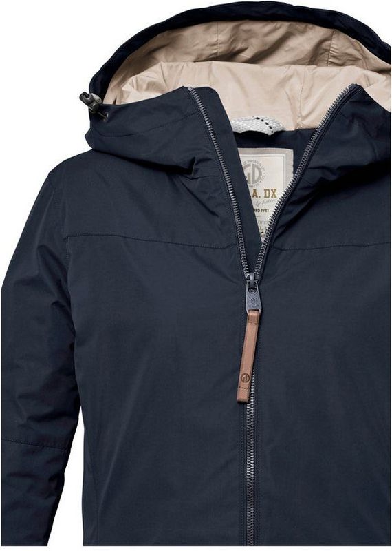 Navy Leren Jas - Waterafstotend - 100% Polyester - Sportief