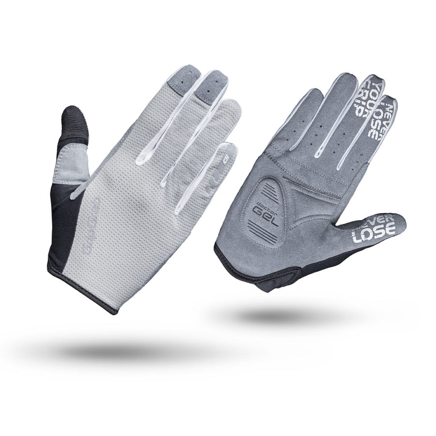 GripGrab Shark Padded Zomer Fietshandschoenen Lange VIngers Grijs Dames