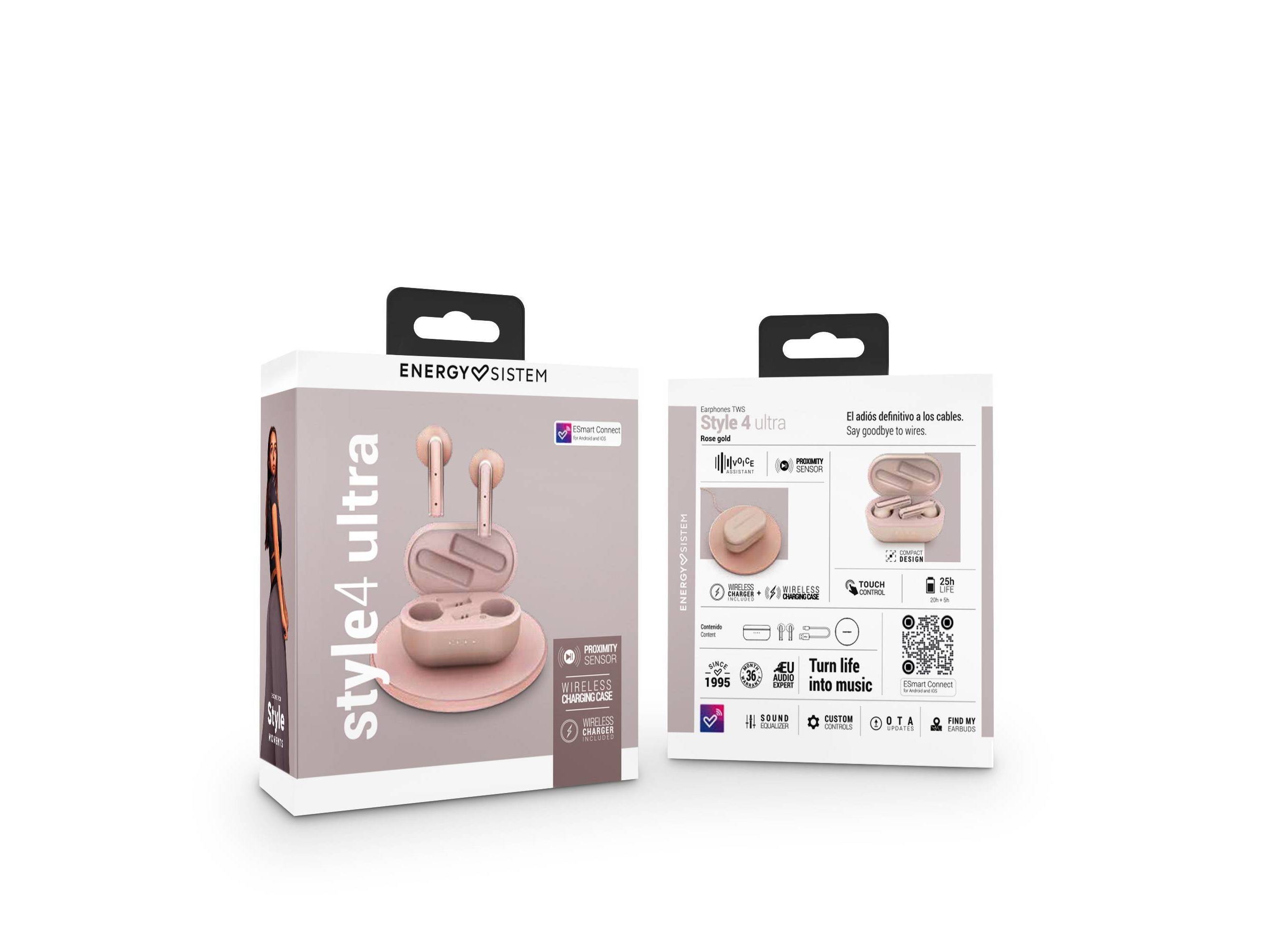 AURICULARES ENERGY SISTEM STYLE 4 ULTRA ROSA TWS