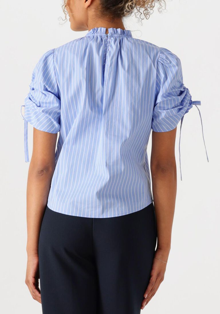 lichtblauwe co'couture blouses diviacc puff ss blouse