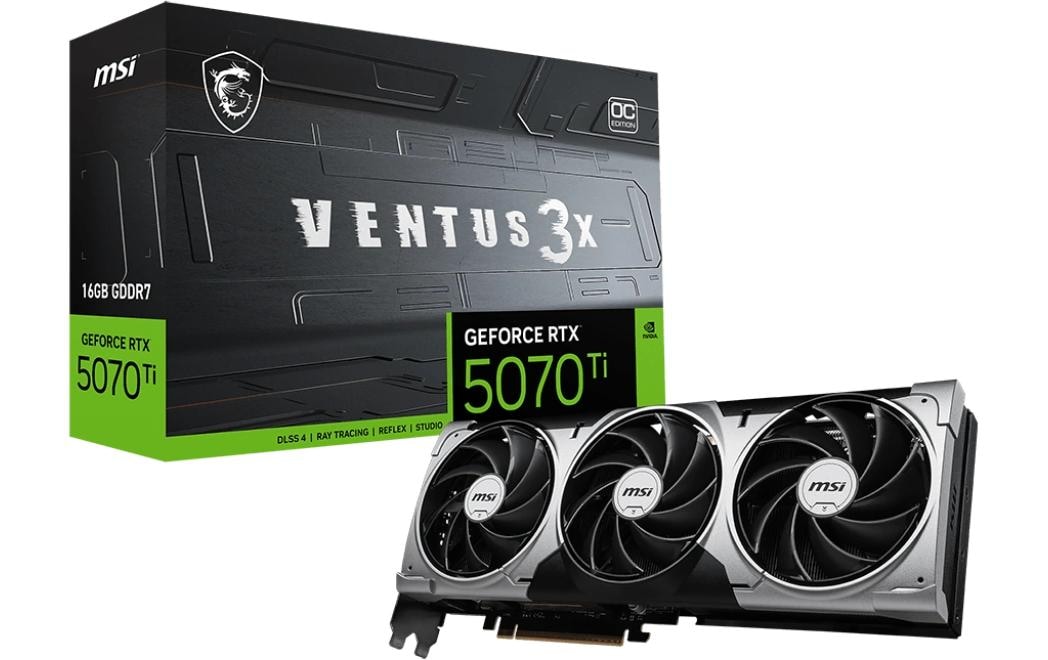MSI Grafikkarte »GeForce RTX 5070 Ti VENTUS 3X OC 16 GB« 16 GB